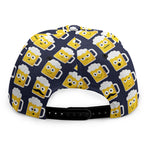 Beer Emoji Pattern Print Snapback Cap