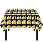 Beer Emoji Pattern Print Tablecloth