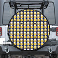 Beer Emoji Pattern Print Tire Cover