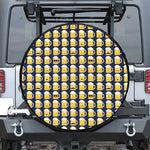 Beer Emoji Pattern Print Tire Cover