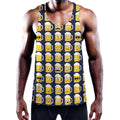 Beer Emoji Pattern Print Men's Workout Tank Top