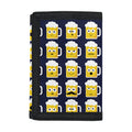 Beer Emoji Pattern Print Trifold Wallet