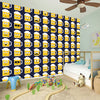 Beer Emoji Pattern Print Wall Sticker