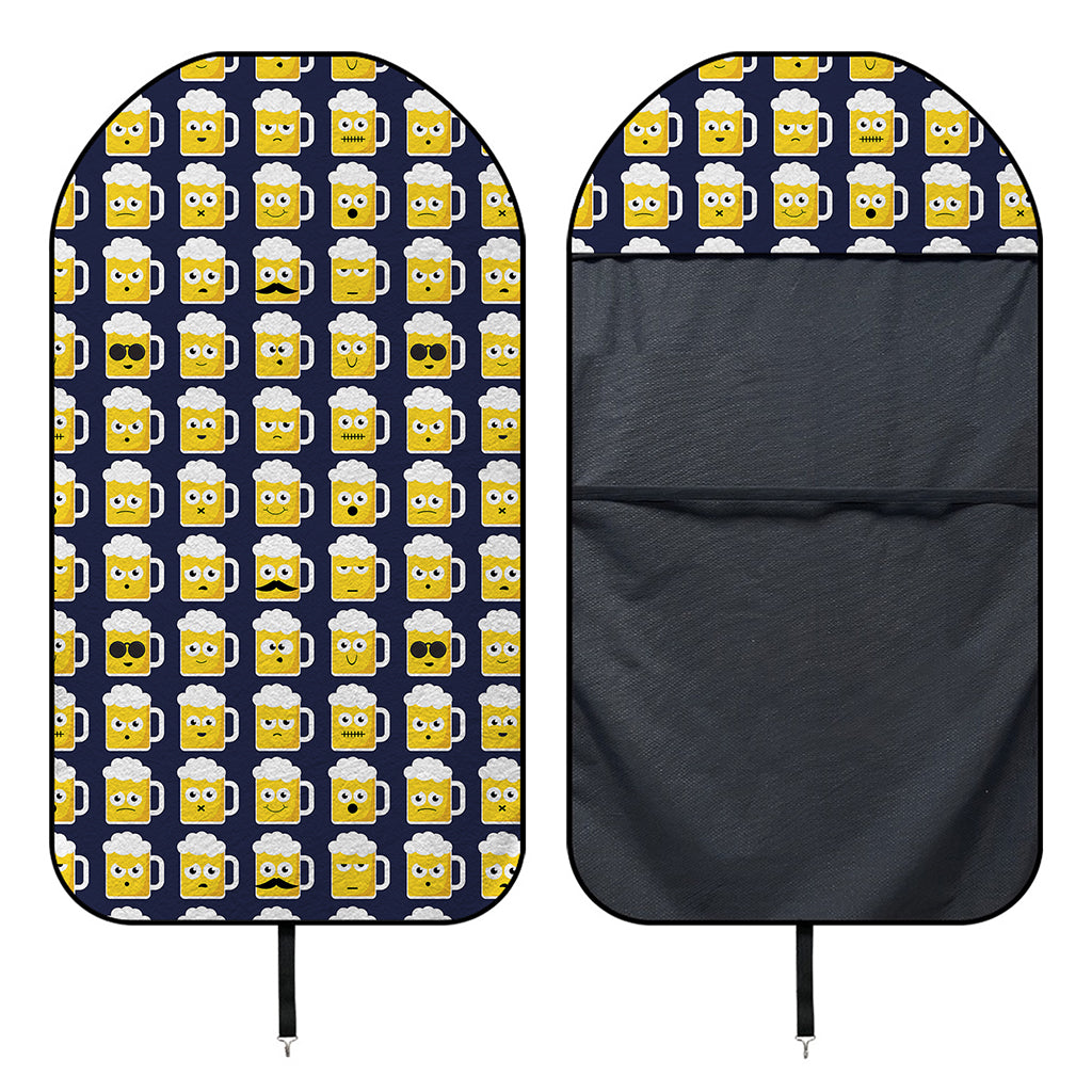 Beer Emoji Pattern Print Waterproof Car Seat Cover