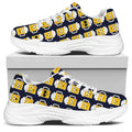 Beer Emoji Pattern Print White Chunky Shoes