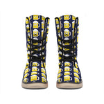 Beer Emoji Pattern Print Winter Boots
