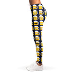 Beer Emoji Pattern Print Women's Leggings