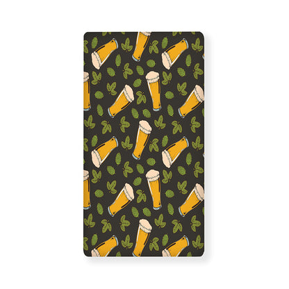 Beer Hop Cone And Leaf Pattern Print Baby Crib Sheet