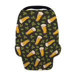 Beer Hop Cone And Leaf Pattern Print Baby Seat Cover