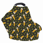 Beer Hop Cone And Leaf Pattern Print Baby Seat Cover