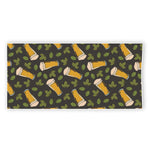 Beer Hop Cone And Leaf Pattern Print Beach Towel