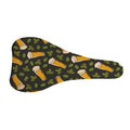 Beer Hop Cone And Leaf Pattern Print Bicycle Seat Cover