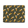 Beer Hop Cone And Leaf Pattern Print Bifold Wallet