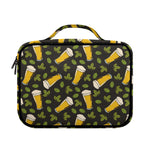 Beer Hop Cone And Leaf Pattern Print Briefcase Bible Bag