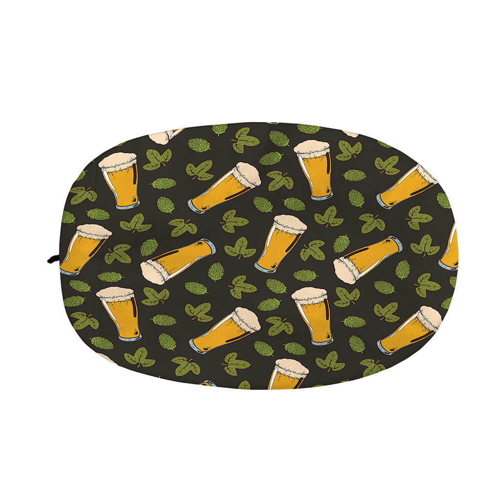 Beer Hop Cone And Leaf Pattern Print Car Side Mirror Covers