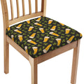 Beer Hop Cone And Leaf Pattern Print Chair Cushion Cover