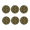 Beer Hop Cone And Leaf Pattern Print Coaster Set