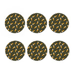 Beer Hop Cone And Leaf Pattern Print Coaster Set