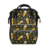 Beer Hop Cone And Leaf Pattern Print Diaper Bag