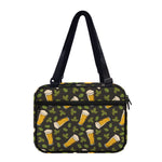 Beer Hop Cone And Leaf Pattern Print Double Strap Bible Bag
