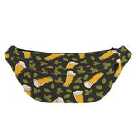 Beer Hop Cone And Leaf Pattern Print Fanny Pack