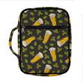 Beer Hop Cone And Leaf Pattern Print Front Pocket Bible Bag