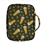 Beer Hop Cone And Leaf Pattern Print Front Pocket Bible Bag