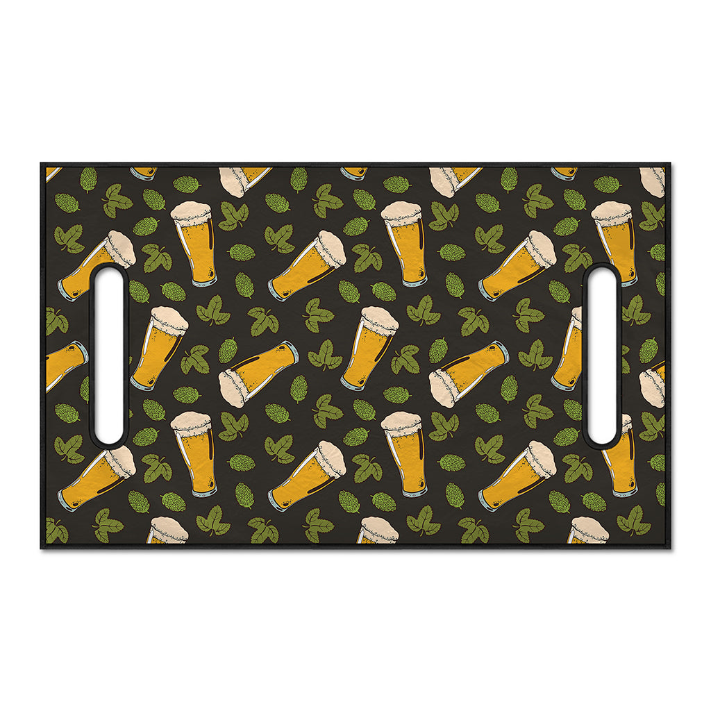 Beer Hop Cone And Leaf Pattern Print Golf Cart Seat Cover