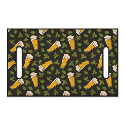 Beer Hop Cone And Leaf Pattern Print Golf Cart Seat Cover