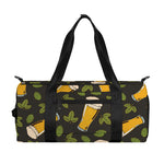 Beer Hop Cone And Leaf Pattern Print Gym Bag