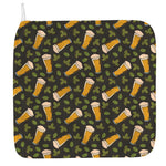 Beer Hop Cone And Leaf Pattern Print Hand Towel