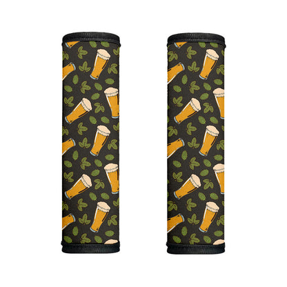 Beer Hop Cone And Leaf Pattern Print Handle Covers