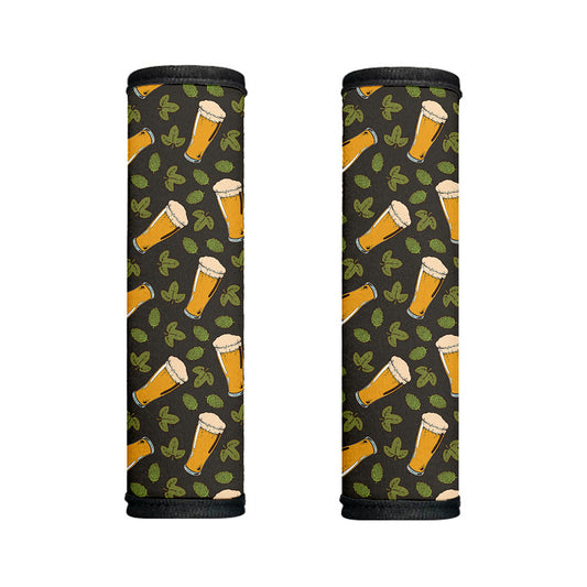 Beer Hop Cone And Leaf Pattern Print Handle Covers