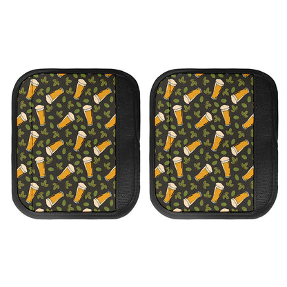 Beer Hop Cone And Leaf Pattern Print Handle Covers