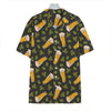 Beer Hop Cone And Leaf Pattern Print Hawaiian Shirt