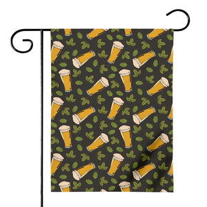 Beer Hop Cone And Leaf Pattern Print House Flag