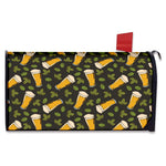 Beer Hop Cone And Leaf Pattern Print Mailbox Cover