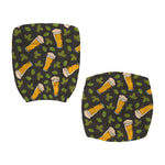 Beer Hop Cone And Leaf Pattern Print Office Chair Cover
