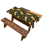 Beer Hop Cone And Leaf Pattern Print Picnic Table Cover