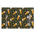 Beer Hop Cone And Leaf Pattern Print Placemat