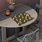 Beer Hop Cone And Leaf Pattern Print Placemat