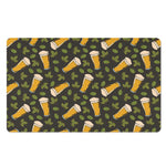 Beer Hop Cone And Leaf Pattern Print Polyester Doormat