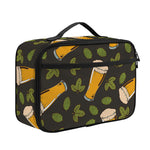 Beer Hop Cone And Leaf Pattern Print Portable Lunch Bag