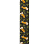 Beer Hop Cone And Leaf Pattern Print Table Runner