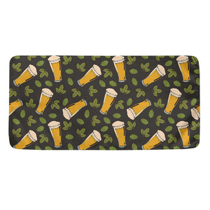 Beer Hop Cone And Leaf Pattern Print Towel