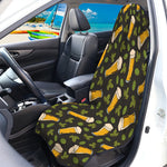 Beer Hop Cone And Leaf Pattern Print Waterproof Car Seat Cover