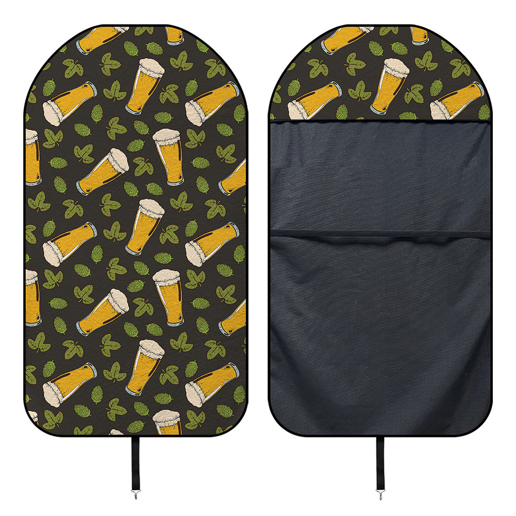 Beer Hop Cone And Leaf Pattern Print Waterproof Car Seat Cover