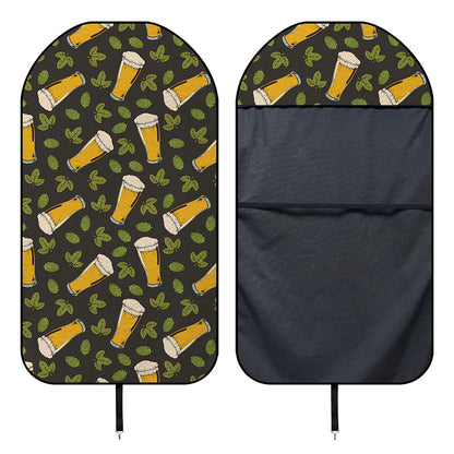 Beer Hop Cone And Leaf Pattern Print Waterproof Car Seat Cover