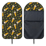 Beer Hop Cone And Leaf Pattern Print Waterproof Car Seat Cover