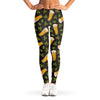 Beer Hop Cone And Leaf Pattern Print Women's Leggings